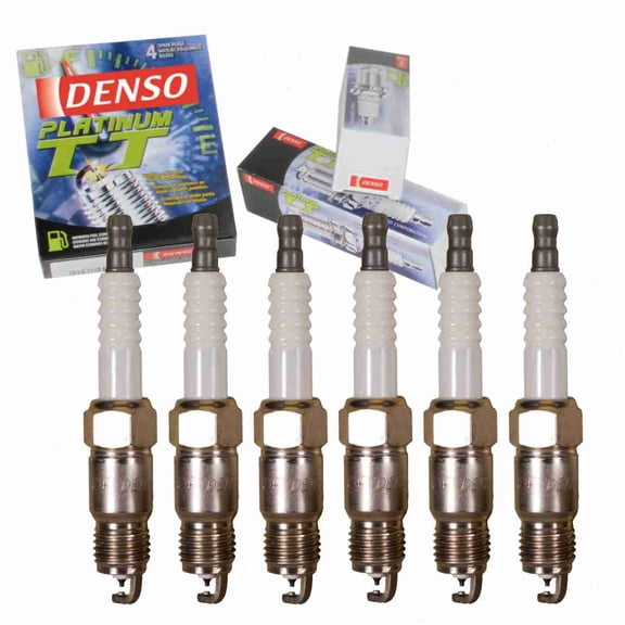6 pc DENSO Platinum TT Spark Plugs compatible with Chevrolet C1500 4.3L V6 1994-1995