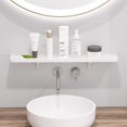 thumbnail image 4 of Estante De Pared Para Baño, Estante De Ducha Adhesivo, Estante Flotante, Estante De Almacenamiento De Ducha, Fijo, Se Puede Utilizar En Baños,White,32*11*7cm, 4 of 5