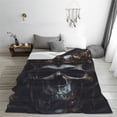 thumbnail image 5 of Salouo Royal Skull With Golden Crown Print Bed Blankets,Flannel Blanket Comfortable Air Conditioning Blanket Lightweight Blanket for Sofa Bed Travel & Couch -60"x50", 5 of 8