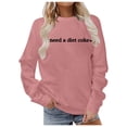 thumbnail image 1 of Chandail en Molleton d'Hiver pour Femmes Mode Festive Imprimé de Noël Col Rond Haut Mignon à Capuche Chandails en Molleton Confortables pour Femmes Chandails en Molleton à Capuche pour Femmes Dames Chandails en Molleton pour Filles Softball Échauffement, 1 of 5