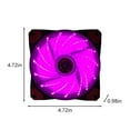 thumbnail image 3 of EIGTHTAIL120mm RGB CPU Cooling Fan PWM Hydraulic Bearing Case Fan  Silent 25dB  1200 RPM  45 CFM  Intelligent Temp Control  Blue LED Lighting, 3 of 6