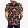 thumbnail image 6 of Salouo Colorful Floral Embroidery Mexican for Men's Short Sleeve Polo Shirts,Polo Shirts for Men Performance Short Sleeve Golf Shirt Athletic Casual Collared T-Shirt-3X-Large, 6 of 8
