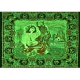thumbnail image 1 of Ahgly Company Indoor Rectangle Medallion Green French Area Rugs, 4' x 6', 1 of 1