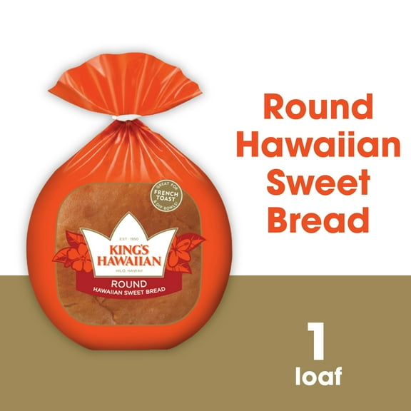 (1 Pack) King's Hawaiian Round Hawaiian Sweet Bread, 16 oz
