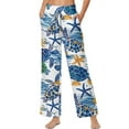 thumbnail image 2 of Psesaysky Women High Waist Palazzo Pants Tropical Sea Turtle Print Spring 2026 Casual Wide Leg Trousers Loose Work Office Business Yoga Pant with Pockets, Size XL, 2 of 7