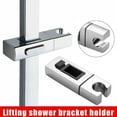 thumbnail image 2 of Square Pipe Bathroom Shower Head Holder Adjustable Shower Slide Bar Replacement Rack Riser Rail Bracket, 2 of 9