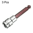 thumbnail image 3 of Uxcell 3pcs 10mm Ball End Hex Bit Socket 1/2" Square Drive Metric Extension Impact Bit Power Nut Driver Set S2 & CR-V Steel Socket Ratchet Wrench Bits, 3 of 6