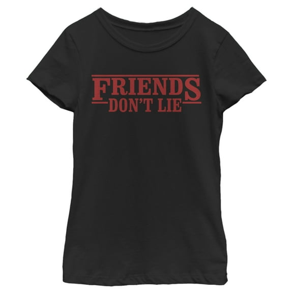 Netflix Girl's Stranger Things Don't Lie Logo Style Graphic T-Shirt