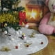 thumbnail image 3 of Injueey de árbol de Navidad, accesorio de paisajismo, cubierta inferior, patrón de copo de nieve de felpa interesante, decoración de Kits de decoración para fiestas Gris/120cm, 3 of 6