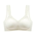 thumbnail image 2 of Swuxness Womens Comfortable Wireless Bra, Women's Push Up Bras, Women's Plus Size Solid Color Hollow Out Semi Fixed Soft Support Lightweight Everyday Bra Khaki, XXXL, 2 of 3
