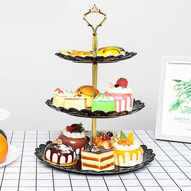 Soporte para cupcakes de 3 niveles, soporte para cupcakes, soporte para torre de postres, bandeja para cupcakes, ultra sensible