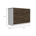 thumbnail image 3 of Boahaus Bayonne Kitchen Base Cabinet, White - Walnut, 3 of 5