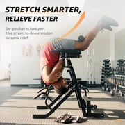 FiitDavz Metal Spine Decompression Roman Chair Hyperextension Bench Adjustable, 350lb Capacity, 1-Count