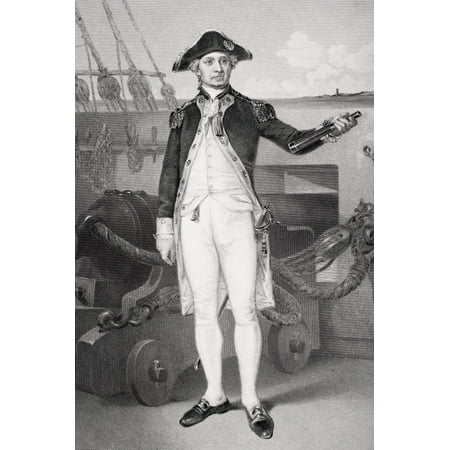 John Paul Jones 1742-1792 American Revolution Naval Officer And A Founder Of The United States Navy From Painting By Alonzo Chappel Canvas Art - Ken Welsh Design Pics (22 x 34)