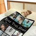 thumbnail image 5 of Personalised Blanket 76x100cm,Custom Blanket with Words Picture Collage Customized Blankets,Birthday Xmas Souvenir Gifts Personalized Throw for Father, Mom, Kids, Dogs, Friends or Lover, 5 of 6