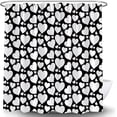 thumbnail image 3 of Valentine''s Day Shower Curtain Black White Heart Romantic Love Hearts Sweet Couple Sweethearts Wedding Lover Modern Simple Bath Curtain with Hooks, 3 of 5