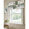 thumbnail image 6 of Farmhouse Home Vintage Curtain Valances for Windows, Green Beige Wooden Rustic Kitchen Valance Window Treatment, Light Filtering Block Curtains for Bathroom/Bedroom/Living Room 54'' x 18'', 6 of 9