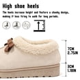 thumbnail image 4 of Knivor Cozy Bootie Slippers for Women with Cute Bow Fuzzy Slippers Slip On Warm Furry Ankle Bootie Slippers Anti-Slip Sole for Indoor Outdoor House Shoes, 4 of 9