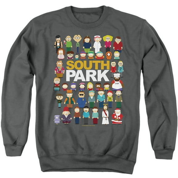 South Park Full Cast Unisex Adult Crewneck Sweatshirt,Full Cast, Small