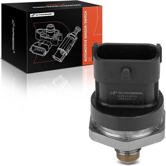 A-Premium Fuel Injection Pressure Sensor [3 Pins] Compatible with Ford Explorer 2012-2014, Escape Fusion Focus 2013-2014, Edge 2012-2014, Taurus, Fiesta, Transit Connect & Lincoln MKZ, 1.0L 1.6L 2.0L