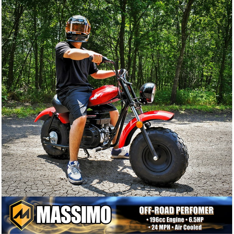 Massimo MB200 Minibike 6.5HP 196cc Gas Powered - Red - Walmart.com