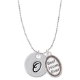 thumbnail image 1 of Delight Jewelry Silvertone Large Script Letter - O - 3/4'' Disc - Best Mom Ever Charm Necklace, 1 of 4