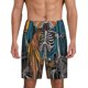 thumbnail image 1 of Fotbe Coffee-Drinking Skull Pantalones Cortos de Pijama para Hombre, Ropa de Dormir, Pantalones de Pijama Cortos para Hombre-Small, 1 of 6
