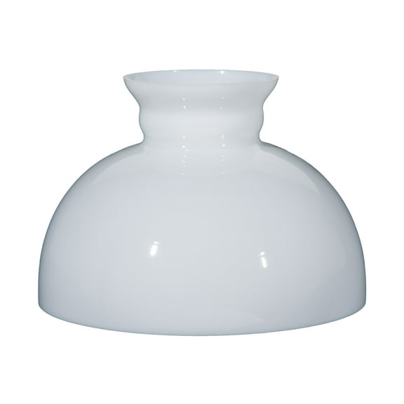 B&P Lamp® Large 12 Inch Diameter Fitter Opal Glass Student Shade With Plain Top
