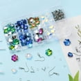 thumbnail image 5 of 1 set DIY Bling Star Snowflake Earring Making Kit Including Glass Charms 304 Stainless Steel Earring Hooks Jump Rings Plastic Ear Nuts Mixed color 264pcs/box, 5 of 5