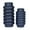 Dark Blue Solid Round S/2 16", 12"H, variant on CosmoLiving by Cosmopolitan 16", 12"H Dark Blue Ceramic Vase with Stacked Ring Design, Set of 2