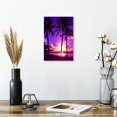 thumbnail image 2 of Elephant Stock Serenity Beach Wall Art - Vertical Canvas Wall Art - Living Room Wall Decor - Beach Canvas - Purple And Pink Decor - 8" x 12", 2 of 8