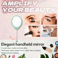 thumbnail image 5 of RAGUPEL Hand Mirrors with Handle,Round Mirror Face 7.5"*3.1"*0.4" Hand Mirror,True Reflection Mirror Handheld Mirror with Handle,Style3, 5 of 7