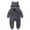 Dark Gray, variant on Ashirexll Newborn Crawling Romper Infant Solid Color Pajamas Newborn Crawling Clothes Long Jumpsuit Solid Color Color Hooded Jumpsuit Pajamas Romper Soft for Nighttime and Daily Wear