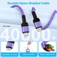 thumbnail image 6 of USB C Charger Block,Zacenei 1Pack PD 20W USB C Wall Charger Adapter Type C Fast Charging Block w/ 1Pack Android Phone Charger Cord Type C Charging Cable 6ft Compatible for iPhone 16 15 Android,Purple, 6 of 8