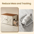 thumbnail image 5 of LEDREM Cat Litter Box Furniture Enclosure,Multi-Functional Hidden Washroom with Removable Divider for Indoor,L,Honey Brown and Rustic White, 5 of 7