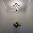 thumbnail image 2 of Tiffany Ceiling Lights Fixture White Stained Glass Crystal Beans LED Bulbs Included for Living Room Bedroom Kitchen 12"W*12"D*12"H, 2 of 5