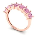 thumbnail image 2 of 1.75 ctw Wedding Band for Women - 18K Rose Gold Simulated Pink Diamond Stackable Eternity Ring, 2 of 6