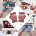 thumbnail image 2 of Usb Heated Gloves for Men and Women, Winter Reversible Heated Fingerless Gloves for Typing and Outdoor Use (Pink), 2 of 7