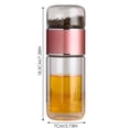 thumbnail image 3 of Christmas Decorations Double Wall Glass Tea Infuser Cup – Portable Transparent Water Bottle for & Brewing, 3 of 8