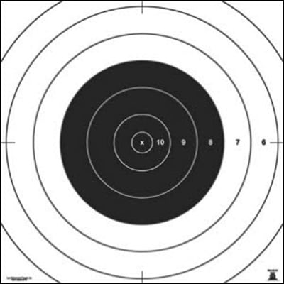 25 Pcs of NRA 100-Yard High Power Rifle Rapid Fire Target (SR-21) Repair Center Size: 10. 5
