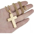 thumbnail image 3 of Gold Cross Necklaces for Men Stainless Steel Cross Pendant Chain American Flag Necklaces Religious Christian Jewelry Gifts|Customized Cross Necklaces, 3 of 6