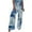 Blue, variant on Honeeladyy Wide Leg Pants for Women,Women's Comfortable Printed High Waist Leisure Pants Sweatpants Yoga Pants