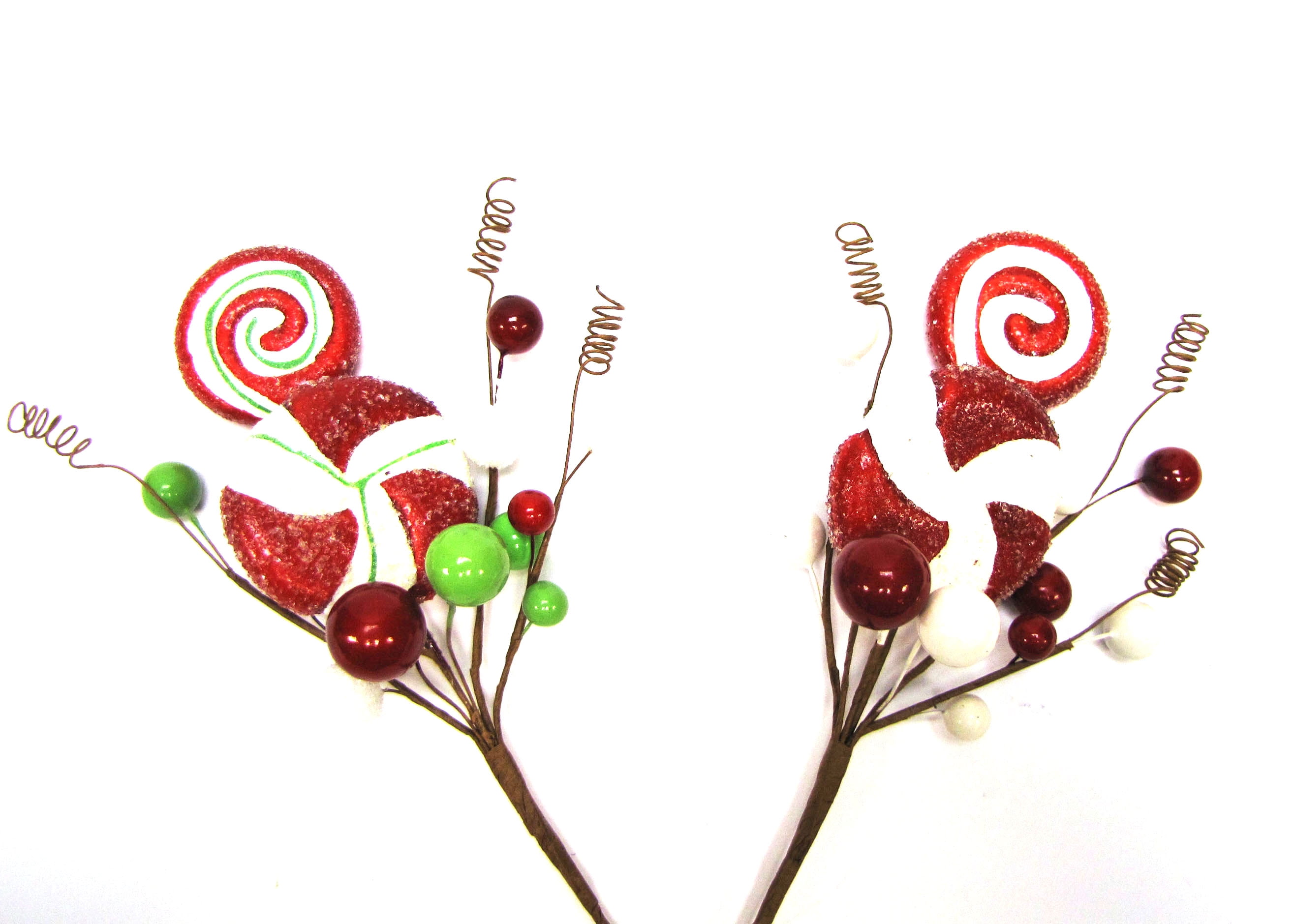 Darice Christmas Floral Candy Berry Pick