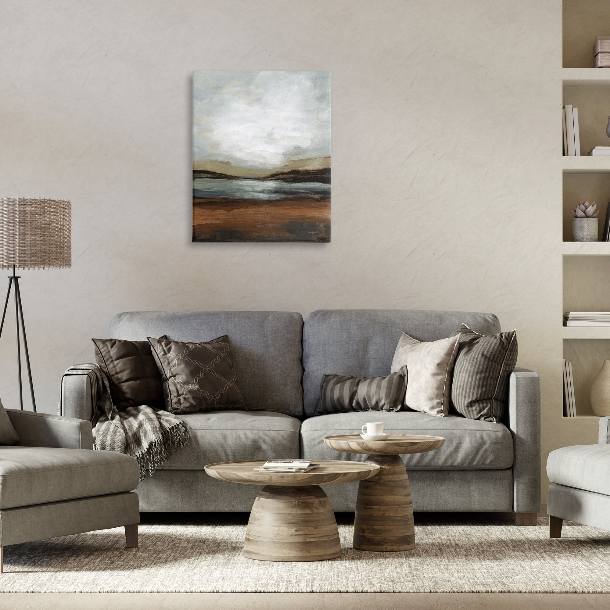 Stupell Industries Copper Creek Landscape Abstract Painting Wrapped Canvas Art Print Wall Art, 24 x 30