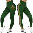 thumbnail image 2 of MSJUHEG Mardi Gras Pants for Women Flare Leggings for Women Leggings for Women Leggings with Pockets for Women Plus Size Leggings Womens Leggings Mardi Gras Pants Green S, 2 of 6