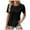 Black, variant on XDZJLR Womens T Shirts Lace Crochet Crew Neck Short Sleeve Fashion Summer Loose Casual Tops
