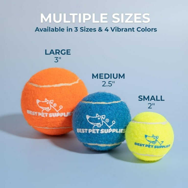 Best Pet Supplies Squeaky Tennis Balls for Dogs 4 Pack Heavy Duty Interactive Pet Toys for Throwing and Fetching Supports Exercise and Natural Behavior Training Durable Large Walmart