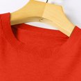 thumbnail image 4 of Trendy Sweaters for Women Women's Lightweight Long-Sleeve V-Neck Tunic Sweater Soft Slim Basic Sweaters Pullover Sweater Skirt S-110 Orange S, 4 of 6
