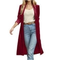 thumbnail image 2 of qolati Women's Casual Velvet Blazer Jackets Long Sleeve Buttons Open Front office Blazer Vintage Solid Color Slim Fit Lightweight Fall Business Cardigan Jacket, 2 of 7