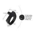 thumbnail image 2 of 5MM Gold/Silver/Black Cross Band Men's 316L Stainless Steel Party Ring Size 8-12, 2 of 9